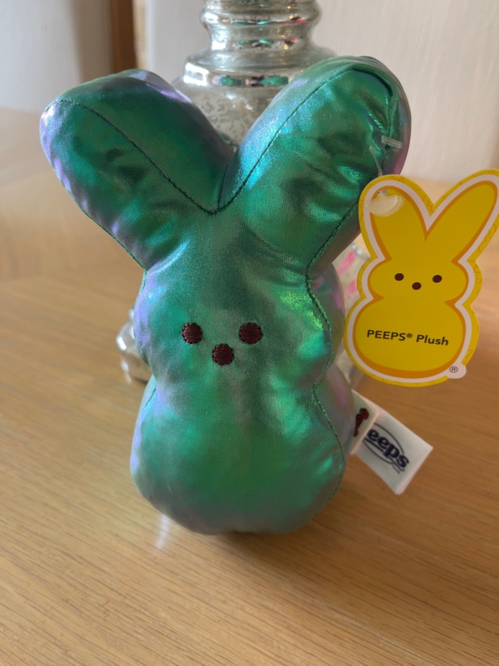 Peeps Plush Iridescent Green Bunny NWT